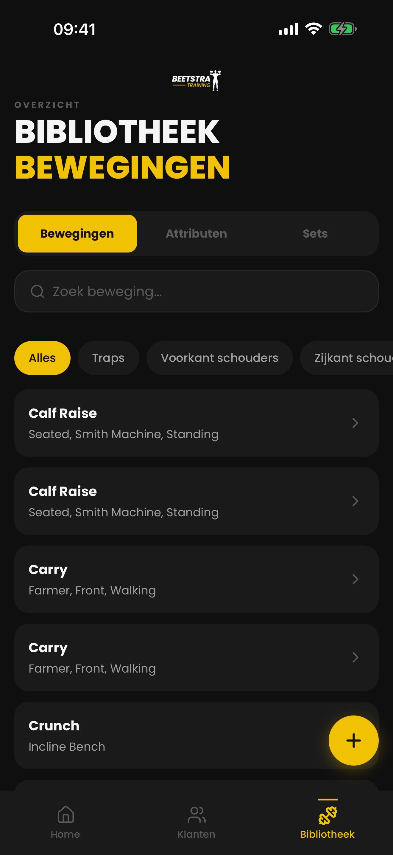 Beetstra Training: Training, de oefeningeditor en de bewegingenbibliotheek (3 van 3)
