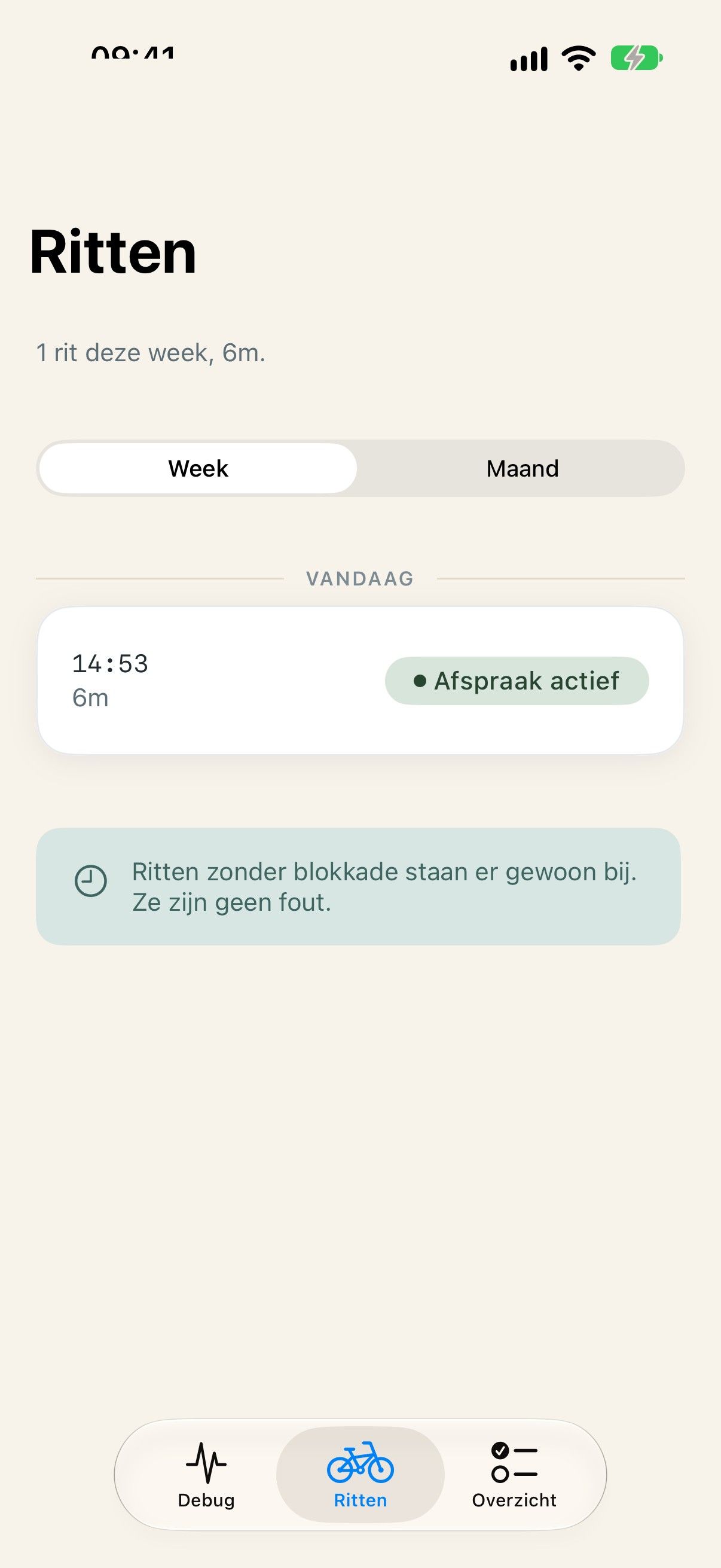 BikeLock: Vergrendeld bij 18,7 km/u, rithistorie, en de installatiestatus (2 van 3)