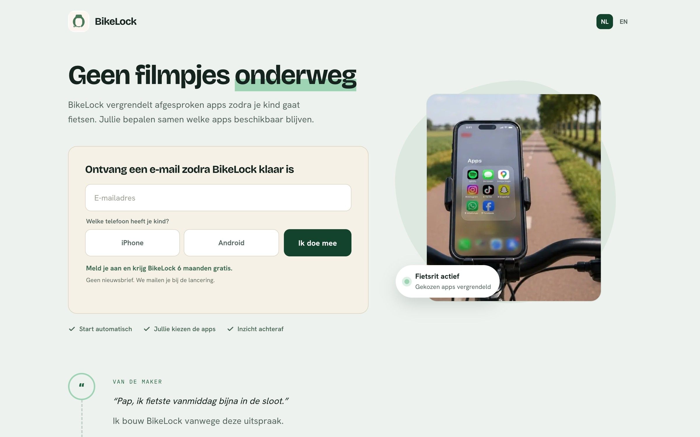 BikeLock: bikelock.app